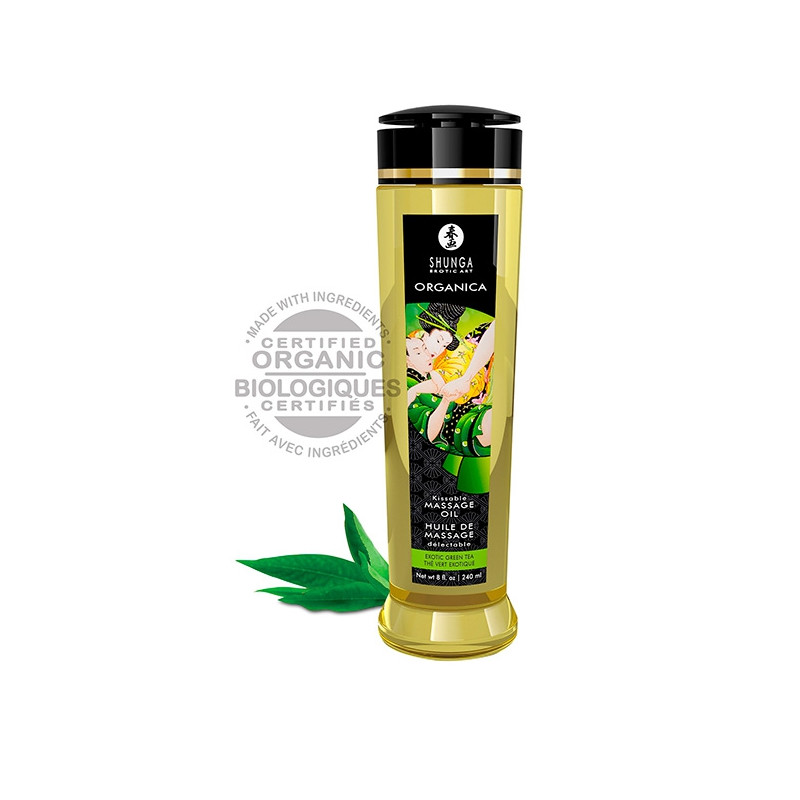 Shunga Huile de massage KISSABLE Thé Vert Exotique 240mL